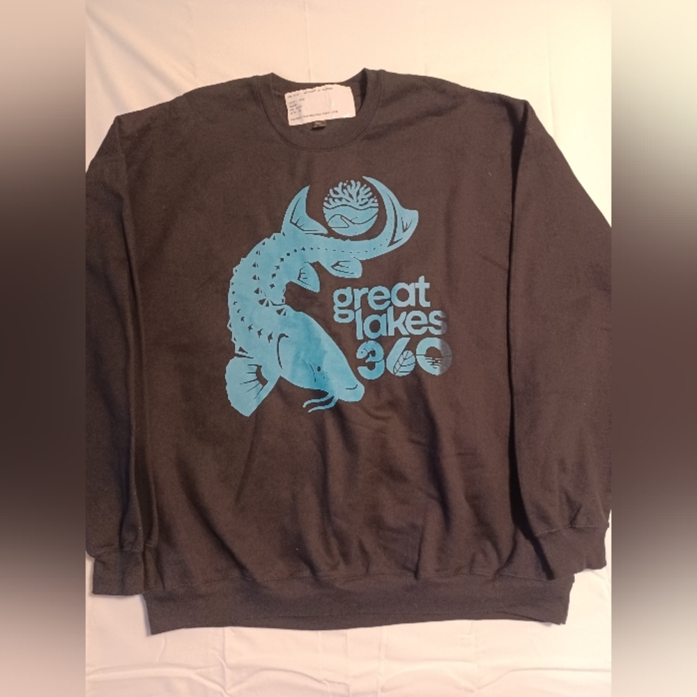 Great Lakes 360 Graphic Crewneck Sweatshirt Black 2XL